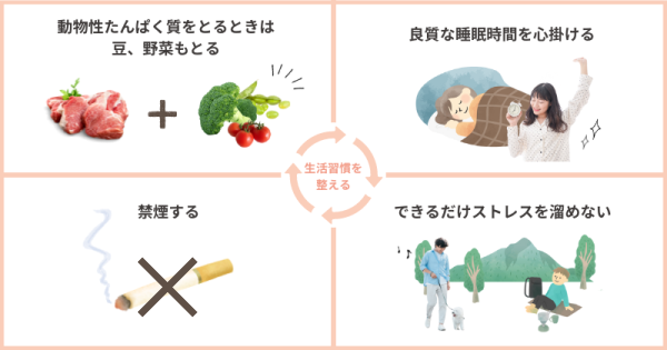 生活習慣や食生活に注意